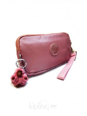 KP058*KIPLING LOWIE POUCH (METALLIC CITY PINK)